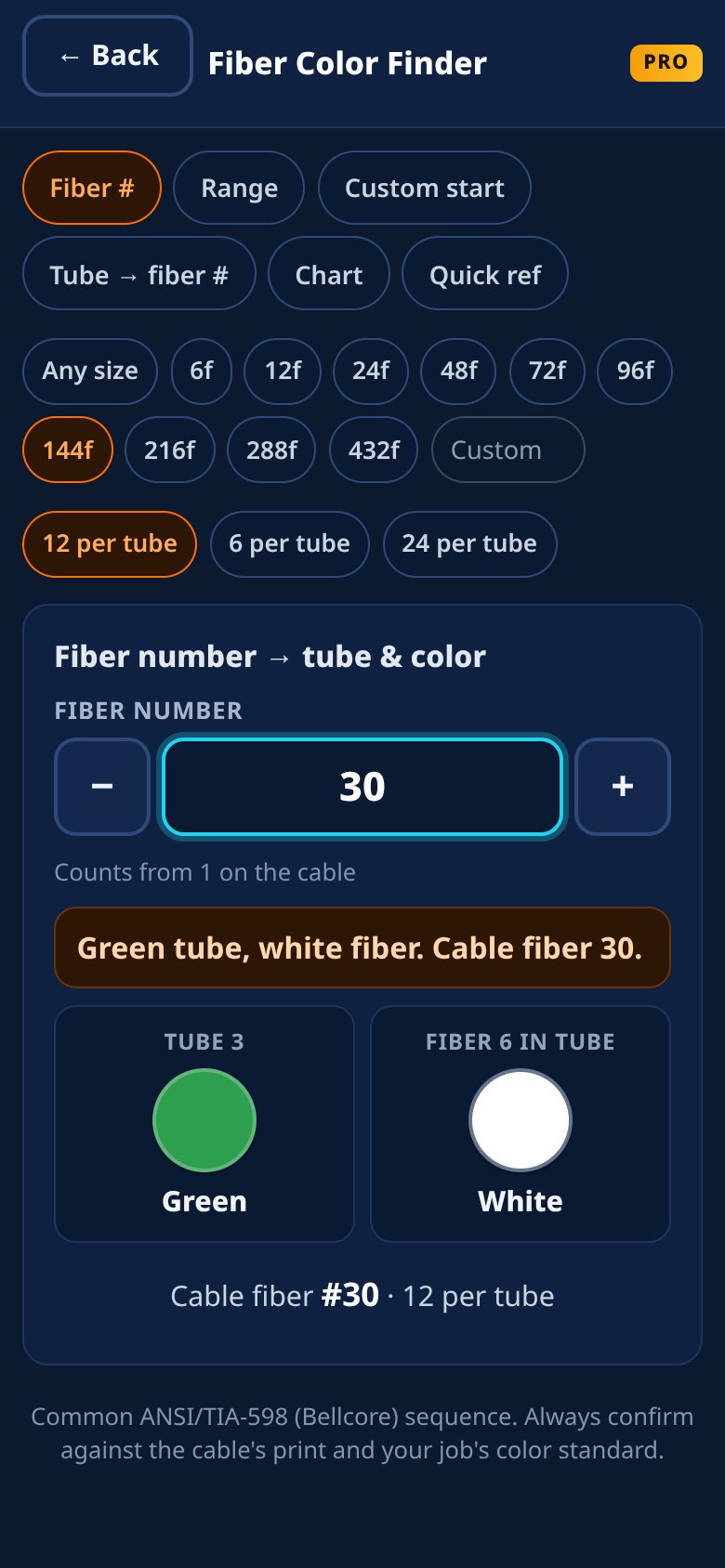 Fiber Color Finder